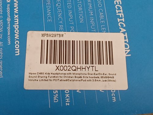 KID'S MPOW Wired Foldable Headphones - PINK/WHITE (MODEL: BH297B) image 3