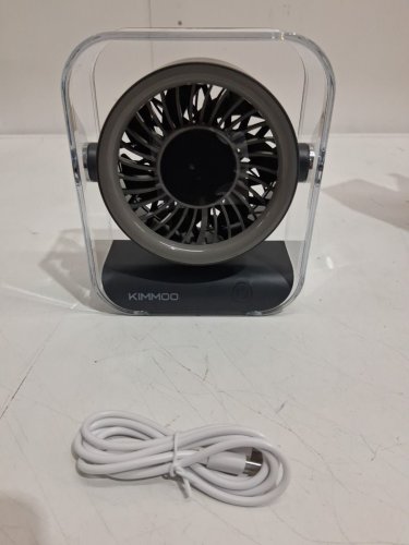kimmoo rechargeable desk fan - 3 speed - black (model: zh28) image 3