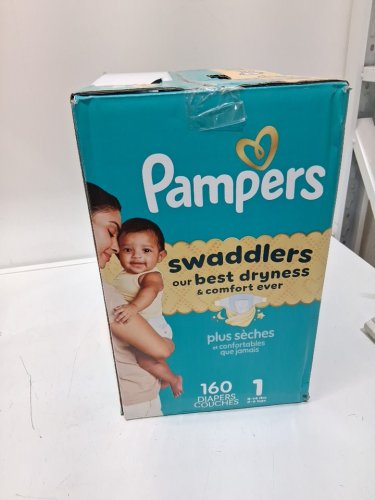 160pk pampers swaddlers best dryness disposable diapers - size 1 (8-14lb) image 3