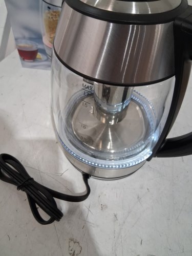 CHEFMAN DUAL-GLASS COOL-TOUCH DIGITAL KETTLE WITH ADJUSTABLE TEMPERATURE AND REMOVABLE TEA INFUSER - 1.7L CAP - STAINLESS STEEL/BLACK (MODEL: RJ11-17-CTI-DG-CA-CO/1992747) image 4
