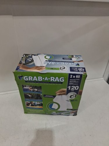 ~120pk Grab-A-Rag reusable multi-purpose microfiber Rags - 11.7" x 12.3" - white (model: 3330346) image 2