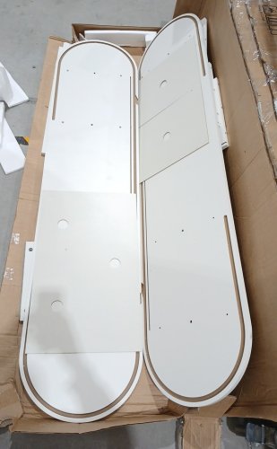 Fluted Farmhouse TV Stand - For TVS up to 75" - 18.5" x 66.9" x 15.7" - White (Model: DS-TS021W) image 5