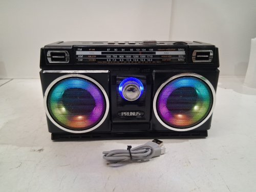 PRONUS PORTABLE RADIO - SOLAR AND USB RECHARGEABLE - BT/TF CARD/FM-AM FUNCTION BLACK (MODEL: J-750S) image 4