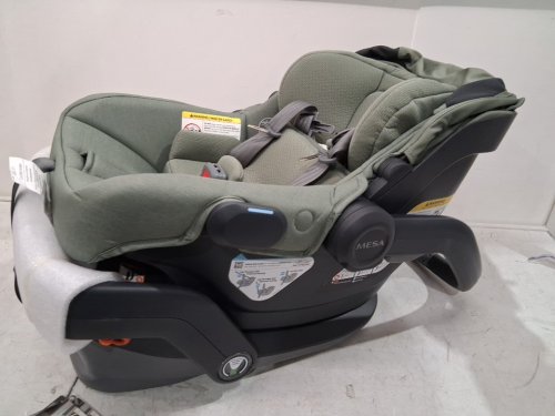 uppababy mesa v3 infant car seat with adjustable EPP foam headrest, Side Impact Protection, and 4th rebound carry handle - 4lbs-35lbs max - evelyn meadow green (model:1003-msa-ca-eve) image 9