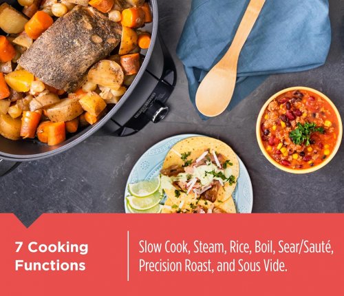 BLACK + DECKER DIGITAL 7-IN-1 MULTICOOKER - 7QT - MATTE BLACK (MODEL: MCD900BBDX) image 2
