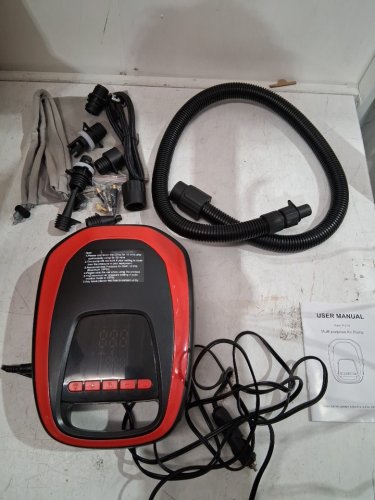 kosmegal Electric Tire Inflator with Auto-Off and Deflation Function - 12V - 35psi -  red (model: ap-0105) image 3