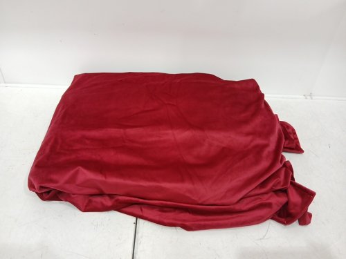 (1 panel) Shiny luxury Extra Long Light Blocking Velvet Curtains with rod pockets - 100" x 144" - ruby / red image 6