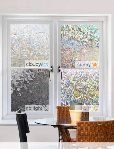 Frosted Non-Adhesive Static WINDOW FILM FOR PRIVACY - 23.7" X 78.8" - CLEAR FROSTED GLASS image 3
