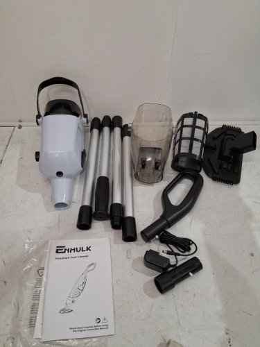 LAWN&GARDEN RECHARGEABLE HANDHELD POOL VACUUM CLEANER - RUNNING TIME UP TO 60 MINUTES - IDEAL FOR ABOVE GROUND POOLS - WHITE - (MODEL: EDHV01) image 2