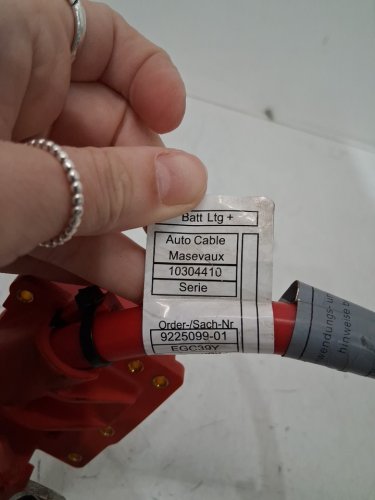 positive battery cable with  battery safety terminal for select BMW models - red - (model: 10304410) image 4