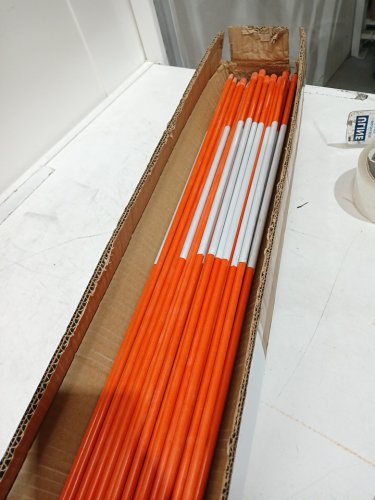 50pk Driveway Markers Reflective Hi-Visibility Safety Orange Snow Poles - 4ft - orange image 3