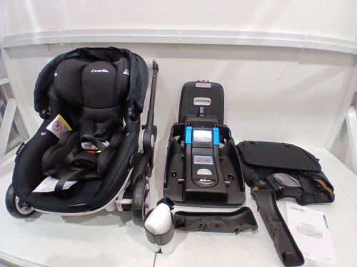 evenflo gold 2-IN-1 shyft dualride sensorsafe Carryall Storage car seat & stroller combo - 35lbS max weight - onyx / black - (model: 37312310c) image 6