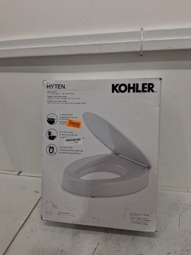 KOHLER HYTEN ELEVATED Quiet-Close elongated toilet seat - 3" - WHITE (MODEL: 25875-0) image 2