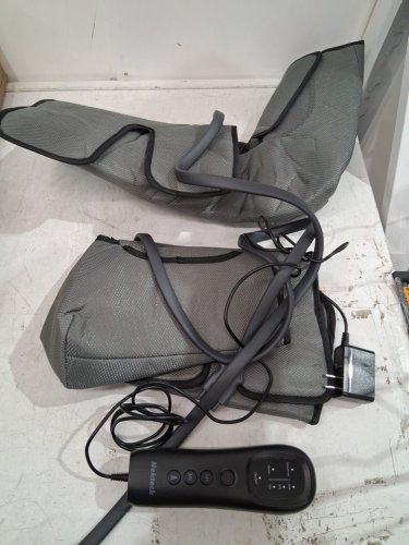 NEKTECK LEG MASSAGER WITH AIR COMPRESSION FOOT AND CALF MASSAGE MACHINE WITH CONTROLLER - 17" x 10" x 3" - BLACK/GRAY - (MODEL: FE-7204B) image 3