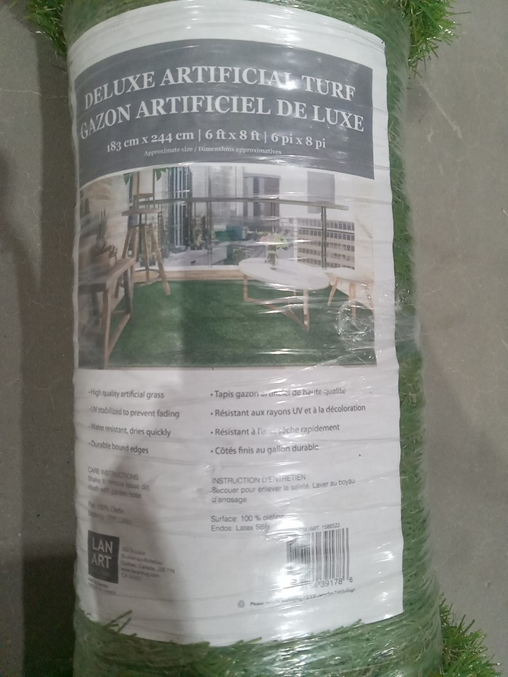 LANART Deluxe Artificial Turf Faux Grass Rug - 6FT x 8FT - Grass (Model: 1588523) image 4