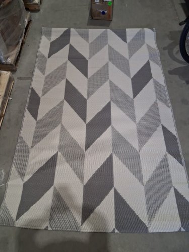 Lanart Sonoma wicker Area Rug - 5FT x 8FT - grey/white (style : 8213333) image 4