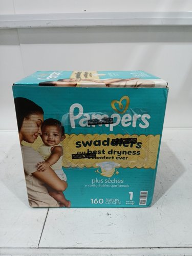 160pk pampers swaddlers best dryness disposable diapers - size 1 (8-14lb) image 2