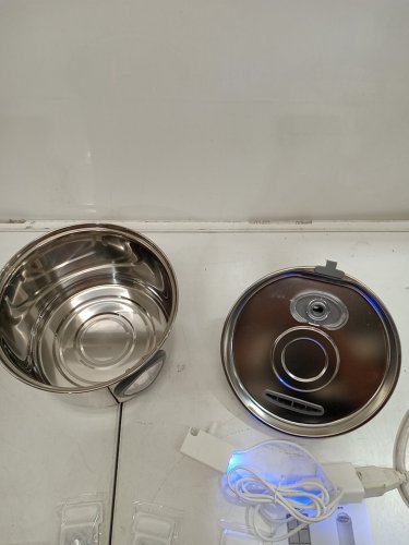 lumovet Stainless Steel Automatic Drinking Water Fountain with 2 Filters - 2.6L- silver - (model:oc-10-ty11) image 3