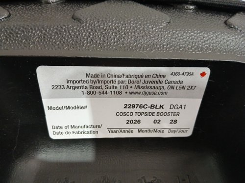 Cosco Kids Topside Lightweight Backless Belt-Positioning Booster Car Seat - 40-100LB MAX- BLACK (MODEL: ‎22976CBLK6) image 4