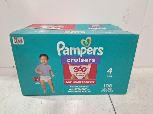 108PK PAMPERS CRUISERS DISPOSABLE BABY DIAPERS - SIZE 4 image 3