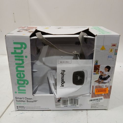 INGENUITY SMARTCLEAN TODDLER BOOSTER SEAT - 33LBS CAPACITY - WHITE/SLATE GREY (MODEL: 11786/11787-WW) image 2