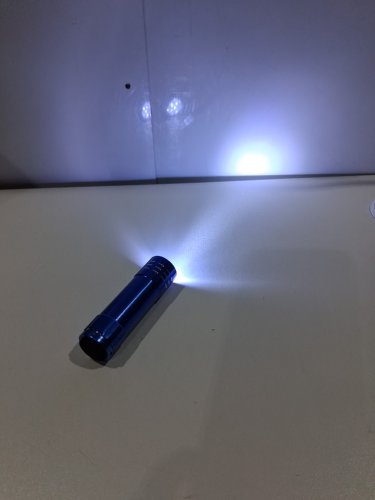 2 LED PHOTOELECTRIC LIGHTWEIGHT ALUMINUM FLASHLIGHT - BLUE image 5