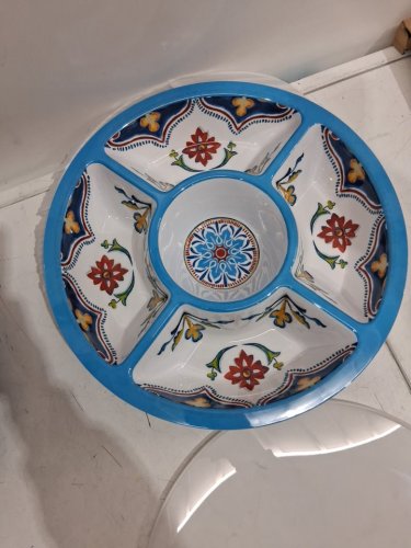 4PC PANDEX MELAMINE SERVING SET, BLUE PATTERN (MODEL:1901790) image 4