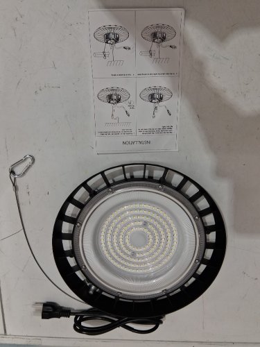 CHMLT UFO LED commercial High Bay Light - 13.38" - 200W 100-277V 30000LM 5000K - black (Model: CHMLT-UFO-200W) image 4