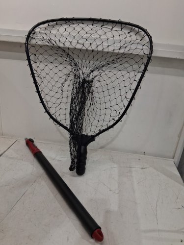 EGO FISHING S2 slider landing net with extendable HANDLE - 29"- 60", hoop size 19" x 21" - BLACK/RED - (MODEL: 72050-2) image 3