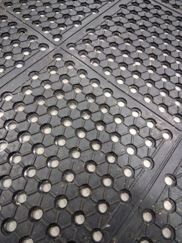 Commercial Drainage Anti-Fatigue Rubber Non-Slip Doormat with Drainage Holes - 83"x36" - black (model: CAW5-28-0002) image 4