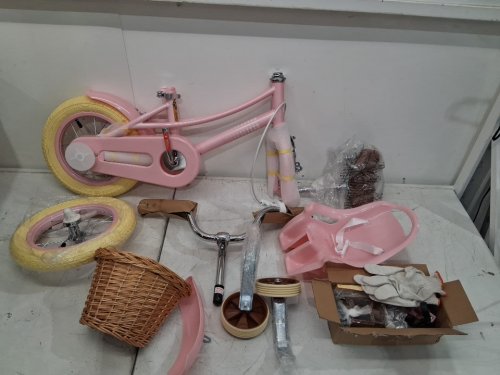 Glaf Kids Toddler Bike WITH BASKET AND DOLL SEAT - 20" - pink (MODEL: KF-B01) image 3