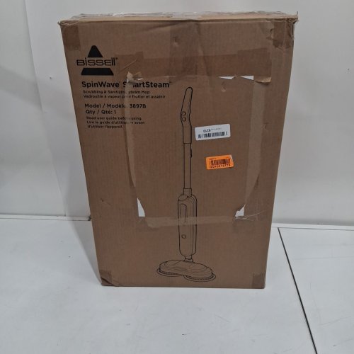 Bissell Spinwave Smartsteam Scrubbing & Sanitizing Spin Mop - 1380W - grey/blue (model: 3897b) image 2