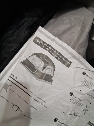 unp 4 - 6 person water and windproof camping tent - 8ft x 7ft x 6ft - navy/grey (model: unp-8772) image 4
