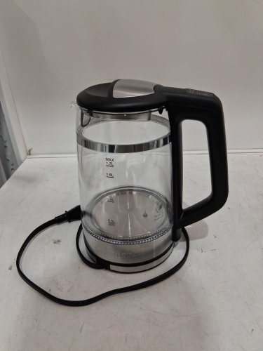cuisinart cordless electric double wall programmable glass kettle - 1500w - 1.7l - black/stainless steel - (model: cgk-34pcc). image 3