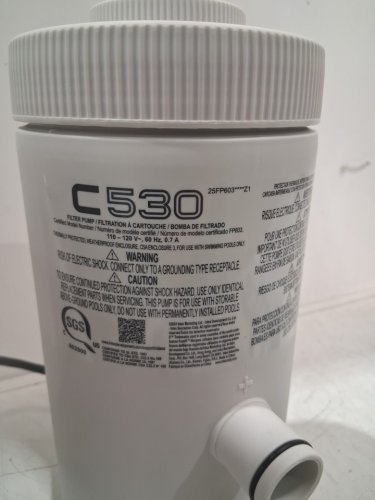 Intex C530 Krystal Clear Cartridge Filter Pump for Above Ground Pools - 530 GPH- white (Model:26603EG) image 4