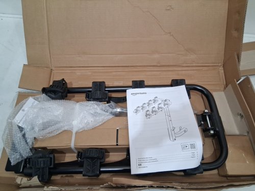 AMAZON BASICS FOLDABLE 4-BIKE STEEL RACK WITH 2" HITCH FOR SUV CAR & TRUCK - 132LBS CAP - BLACK (MODEL: ‎b0dp4888tm) image 3