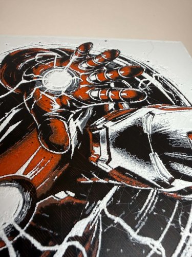 8"x8" 3D Printed - Iron Man - Marvel - Textured Photo image 3