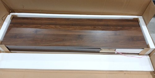 TV Stand Entertainment Centre With Open Storage Shelves - For TVs up to 65" - 18" x 59" x 15.5" - Brown (Model: HW60170CF) image 4