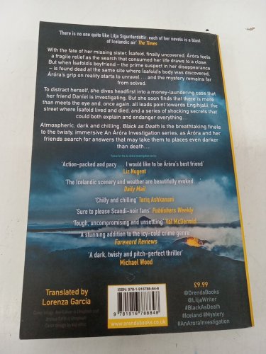(paperback) black as death by lilja sigurdardóttir & translated by lorenza garcia image 3