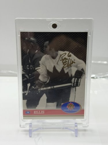SIGNED RON ELLIS 1991 (HOCKEY CANADA 1972 OLYMPICS) CARD #76 image 2