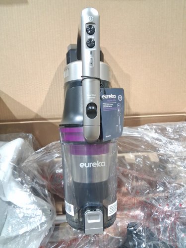 Eureka Cordless Rechargeable 3-IN-1 Stick Vacuum Cleaner WITH CLEANING STATION & ANTI-TANGLE NOZZLE FOR ALL FLOORS - GREY/PURPLE (MODEL: NEC490SE) image 8
