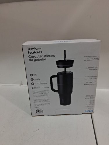 2PK Owala INSULATED 2-IN-1 LID Tumbler - 40OZ - BLACK/PINK (MODEL: 1855927) image 4
