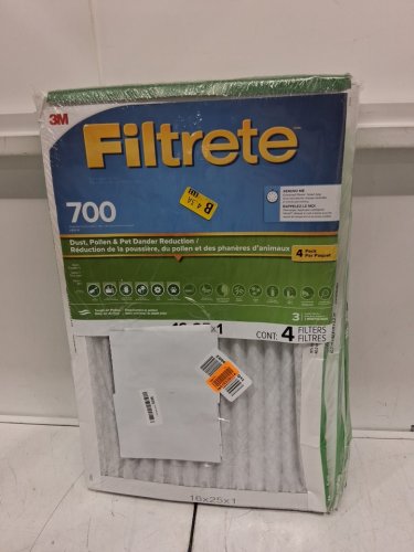 3PK Filtrete Dust, Pollen and Pet Dander Reduction Air Filter MPR700 - 16" X 25" X 1" image 2