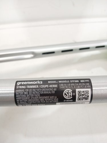 GREENWORKS CORDLESS 40V STRING TRIMMER - *TOOL ONLY* - 12" - GREEN/BLACK (MODEL: STF309) image 5