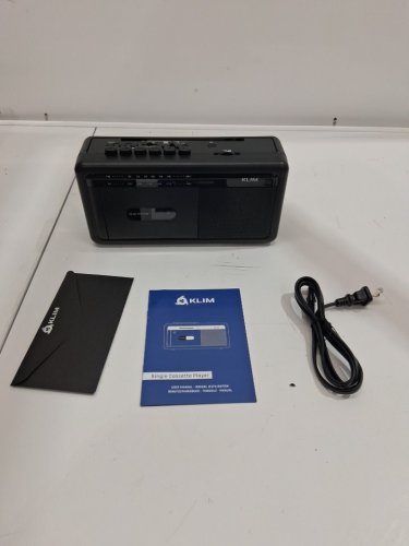 KLIM Portable Cassette Player, Tape Recorder and Boombox with AM/FM Radio, USB, Bluetooth, Speaker, and Earphone Jack - Black image 2