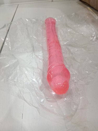 Double Sided Dildo - 9.5" - Crystal Pink image 4