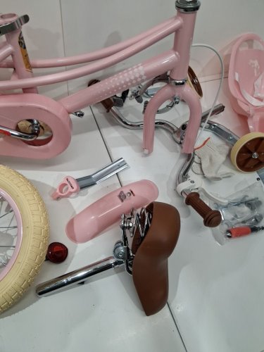 Glaf Kids Toddler Bike WITH BASKET AND DOLL SEAT - 20" - pink (MODEL: KF-B01) image 6