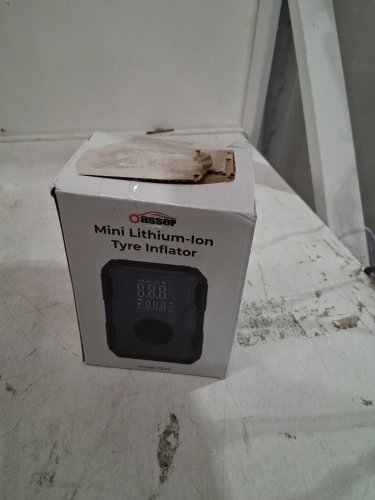 oasser portable mini lithium ion tire inflator - 150 PSI - 12V - black  (model: tz101) image 2