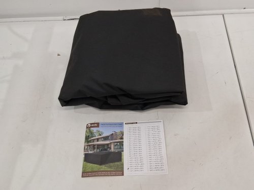 iBirdie Outdoor Table Patio Furniture Cover - 110" x 56", Weatherproof, Heavy Duty 600D - black image 3