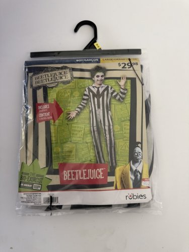 BOYS RUBIES BEETLEJUICE COSTUME - LARGE (10-12) - WHITE/BLACK (STYLE: 1001534) image 2